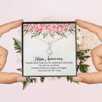 Load image into Gallery viewer, Happy Anniversary | I Would Choose You Again | Dainty Crystal Necklace | Alluring Beauty necklace | Anniversary Gift for Her |
