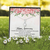Load image into Gallery viewer, Happy Anniversary | I Would Choose You Again | Dainty Crystal Necklace | Alluring Beauty necklace | Anniversary Gift for Her |
