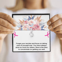 Load image into Gallery viewer, Forget Your Worries And Focus On Taking Care Of Yourself Now. Ribbon Shaped Necklace
