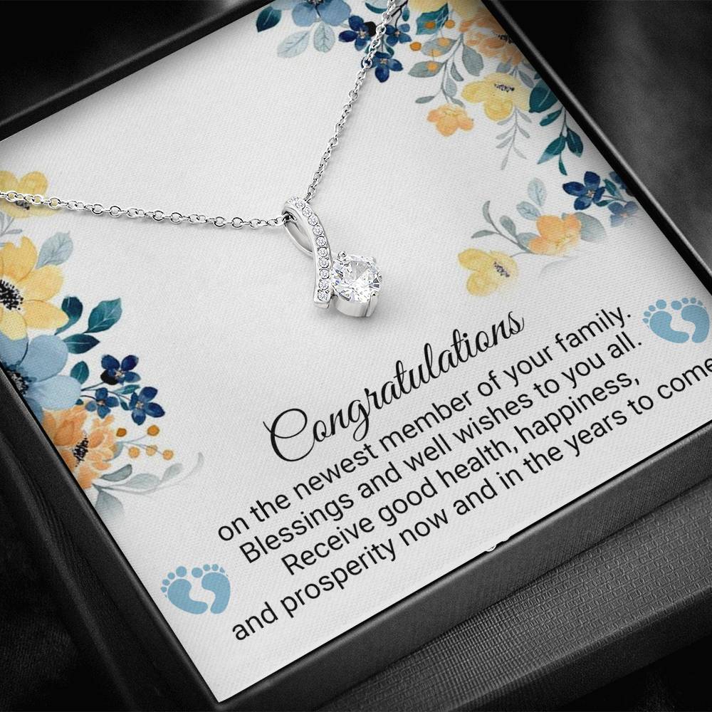 To The Expectant Mother | Baby Blessings | Dainty Crystal Necklace | Alluring Beauty necklace | Gift for Her |