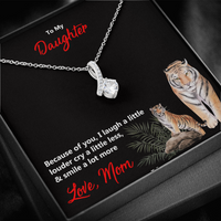 Load image into Gallery viewer, Necklace Gift-Because Of You, I Laugh A Little Louder, Cry A Little Less And Smile A Lot More
