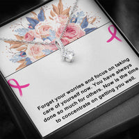 Load image into Gallery viewer, Forget Your Worries And Focus On Taking Care Of Yourself Now. Ribbon Shaped Necklace
