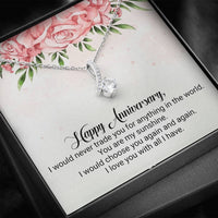 Load image into Gallery viewer, Happy Anniversary | I Would Choose You Again | Dainty Crystal Necklace | Alluring Beauty necklace | Anniversary Gift for Her |
