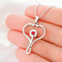 Load image into Gallery viewer, Worth A Lifetime-Adorable Stethoscope Necklace-Gift For Nurse Wife
