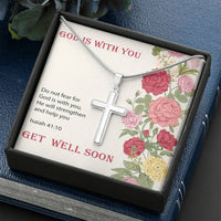 Load image into Gallery viewer, God is With You | Get Well Soon | Cross Necklace
