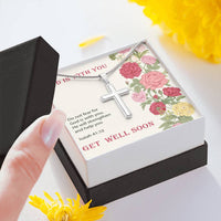 Load image into Gallery viewer, God is With You | Get Well Soon | Cross Necklace
