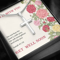Load image into Gallery viewer, God is With You | Get Well Soon | Cross Necklace
