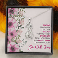 Load image into Gallery viewer, Graceful Giraffe Necklace-Get Well Soon Gift-Always Remember You Are Braver Than You Think
