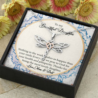Load image into Gallery viewer, Lovely Daughter-Amazing Dragonfly Necklace-Gift From Dad and Mom-Gift for Daughter-Gift For Her
