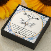 Load image into Gallery viewer, Lovely Daughter-Amazing Dragonfly Necklace-Gift From Dad and Mom-Gift for Daughter-Gift For Her
