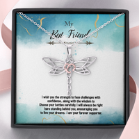 Load image into Gallery viewer, Dragonfly Necklace for BFF | Your Forever Supporter
