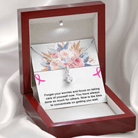 Load image into Gallery viewer, Forget Your Worries And Focus On Taking Care Of Yourself Now. Ribbon Shaped Necklace
