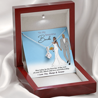 Load image into Gallery viewer, Petite Ribbon Pendant-For the Bride-May Today Be The First Day Of The Rest Your Life Filled With Love And Fellowship
