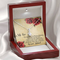 Load image into Gallery viewer, My Love You Make Me Feel Alive | From Husband | Dainty Crystal Necklace | Alluring Beauty necklace | Gift for Wife |
