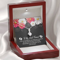 Load image into Gallery viewer, To My Best Friend-Your First Child | Dainty Crystal Necklace | Alluring Beauty necklace | Gift for Expectant Mother |
