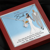 Load image into Gallery viewer, Petite Ribbon Pendant-For the Bride-May Today Be The First Day Of The Rest Your Life Filled With Love And Fellowship

