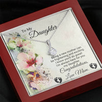 Load image into Gallery viewer, To My Expecting Daughter | Dainty Crystal Necklace | Alluring Beauty necklace | Gift for Expecting Mother|
