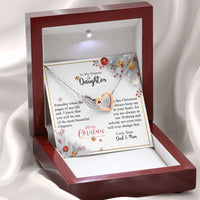 Load image into Gallery viewer, One Of The Most Beautiful Chapters-Interlocked Hearts Necklace-Gift for Daughter
