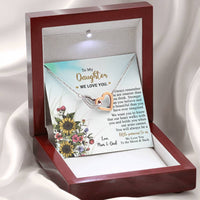 Load image into Gallery viewer, To My Daughter-Gift from Dad and Mom-Interlocking Hearts Necklace-More Beautiful Than

