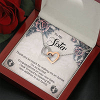 Load image into Gallery viewer, To My Sister | Congratulations on Your New Baby | Interlocking Hearts Necklace | Gift for Expectant Mother
