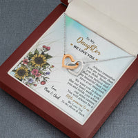 Load image into Gallery viewer, To My Daughter-Gift from Dad and Mom-Interlocking Hearts Necklace-More Beautiful Than
