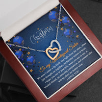 Load image into Gallery viewer, Unbiological Sister | Interlocking hearts necklace | Fate brought us together

