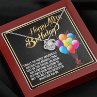 Load image into Gallery viewer, Happy 40th Birthday Love Knot Necklace

