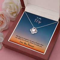 Load image into Gallery viewer, My Days Are Brighter-Love Knot Necklace-To My Wife
