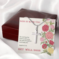 Load image into Gallery viewer, God is With You | Get Well Soon | Cross Necklace
