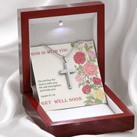 Load image into Gallery viewer, God is With You | Get Well Soon | Cross Necklace
