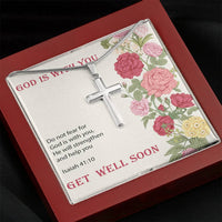Load image into Gallery viewer, God is With You | Get Well Soon | Cross Necklace

