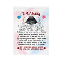 Load image into Gallery viewer, Sweet Embrace: Customized Baby Sonogram Velveteen Minky Blanket for Dad

