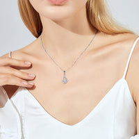 Load image into Gallery viewer, Daughter - Your Journey - Glass Message Stand w/ Love Drop Necklace
